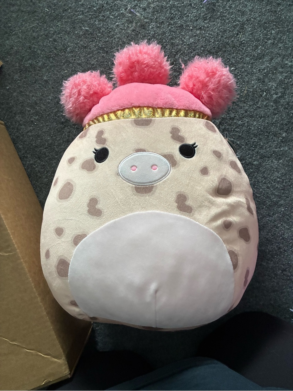 Squishmallows Pink Pom-Pom Spotted Animal Plush